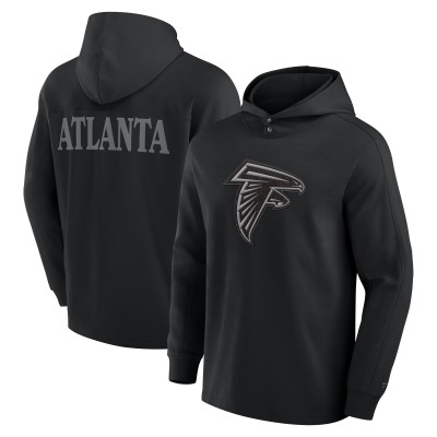 Футболка с длинным рукавом с капюшоном Atlanta Falcons Fanatics Black Elements Blaze Tri-Blend