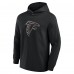 Футболка с длинным рукавом с капюшоном Atlanta Falcons Fanatics Black Elements Blaze Tri-Blend