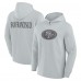 San Francisco 49ers Fanatics Gray Elements Blaze Tri-Blend Long Sleeve Hoodie T-Shirt
