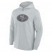 San Francisco 49ers Fanatics Gray Elements Blaze Tri-Blend Long Sleeve Hoodie T-Shirt