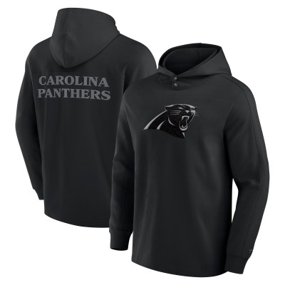Футболка с длинным рукавом с капюшоном Carolina Panthers Fanatics Black Elements Blaze Tri-Blend