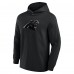Футболка с длинным рукавом с капюшоном Carolina Panthers Fanatics Black Elements Blaze Tri-Blend