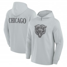 Футболка с длинным рукавом с капюшоном Chicago Bears Fanatics Gray Elements Blaze Tri-Blend