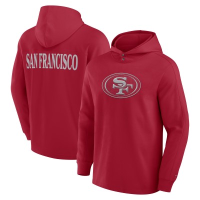 San Francisco 49ers Fanatics Scarlet Elements Blaze Tri-Blend Long Sleeve Hoodie T-Shirt