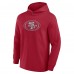 San Francisco 49ers Fanatics Scarlet Elements Blaze Tri-Blend Long Sleeve Hoodie T-Shirt