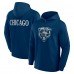 Футболка с длинным рукавом с капюшоном Chicago Bears Fanatics Navy Elements Blaze Tri-Blend Футболка с длинным рукавом с капюшоном Chicago Bears Fanatics Navy Elements Blaze Tri-Blend