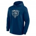 Футболка с длинным рукавом с капюшоном Chicago Bears Fanatics Navy Elements Blaze Tri-Blend