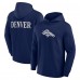 Футболка с длинным рукавом с капюшоном Denver Broncos Fanatics Navy Elements Blaze Tri-Blend