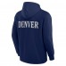 Футболка с длинным рукавом с капюшоном Denver Broncos Fanatics Navy Elements Blaze Tri-Blend
