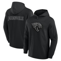 Jacksonville Jaguars Fanatics Black Elements Blaze Tri-Blend Long Sleeve Hoodie T-Shirt
