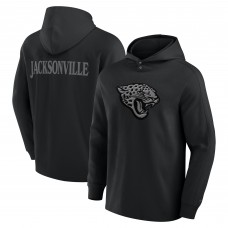 Jacksonville Jaguars Fanatics Black Elements Blaze Tri-Blend Long Sleeve Hoodie T-Shirt