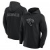 Jacksonville Jaguars Fanatics Black Elements Blaze Tri-Blend Long Sleeve Hoodie T-Shirt