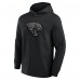 Jacksonville Jaguars Fanatics Black Elements Blaze Tri-Blend Long Sleeve Hoodie T-Shirt
