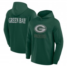 Футболка с длинным рукавом с капюшоном Green Bay Packers Fanatics Green Elements Blaze Tri-Blend