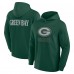 Футболка с длинным рукавом с капюшоном Green Bay Packers Fanatics Green Elements Blaze Tri-Blend