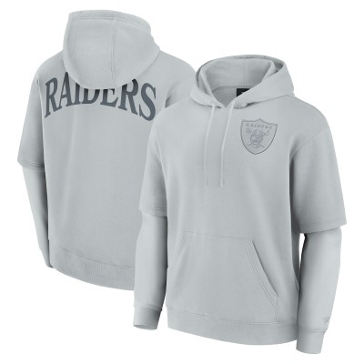 Unisex Las Vegas Raiders Fanatics Gray Sleek Elements Pullover Hoodie