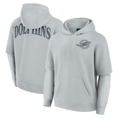 Толстовка Unisex Miami Dolphins Fanatics Gray Sleek Elements