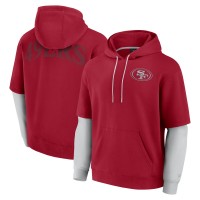 Unisex San Francisco 49ers Fanatics Scarlet Sleek Elements Pullover Hoodie