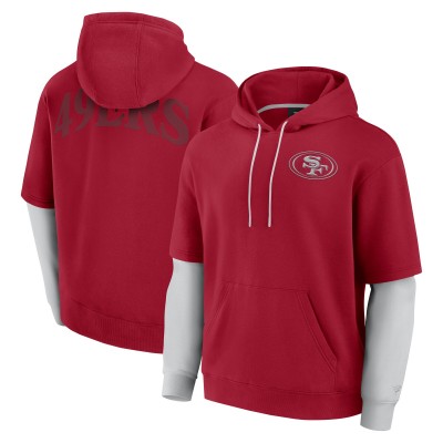 Unisex San Francisco 49ers Fanatics Scarlet Sleek Elements Pullover Hoodie