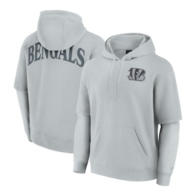 Unisex Cincinnati Bengals Fanatics Gray Sleek Elements Pullover Hoodie