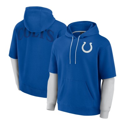 Unisex Indianapolis Colts Fanatics Royal Sleek Elements Pullover Hoodie