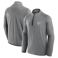 Unisex Las Vegas Raiders Fanatics Charcoal Front Office Performance Primary Quarter-Zip Jacket