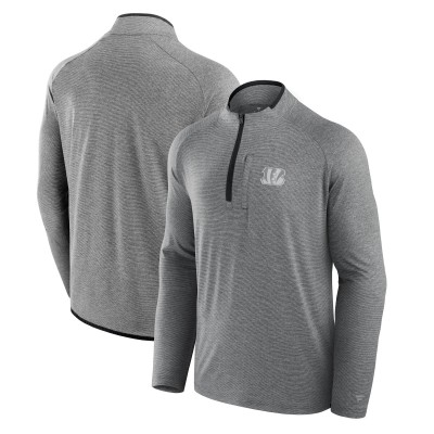 Unisex Cincinnati Bengals Fanatics Charcoal Front Office Performance Primary Quarter-Zip Jacket