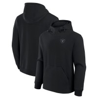 Unisex Las Vegas Raiders Fanatics Black Front Office Tonal Tri-Blend Pullover Hoodie