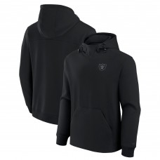 Unisex Las Vegas Raiders Fanatics Black Front Office Tonal Tri-Blend Pullover Hoodie