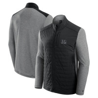 Unisex Cincinnati Bengals Fanatics Black/Heather Gray Front Office Tonal Full-Zip Jacket