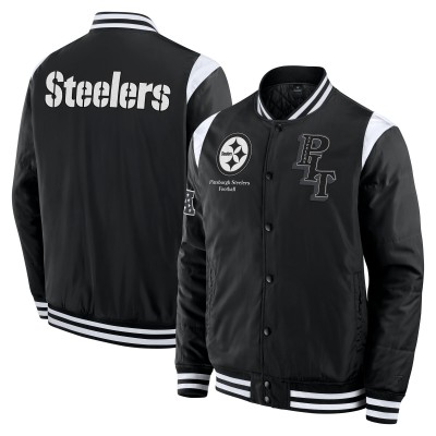 Unisex Pittsburgh Steelers Fanatics Black Elements Elite Full-Snap Jacket