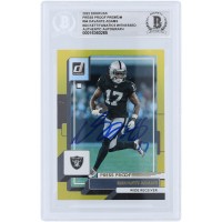 Davante Adams Las Vegas Raiders Autographed 2022 Panini Donruss Press Proof Premium #94 Beckett Fanatics Witnessed Authenticated Card