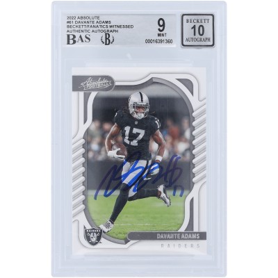 Davante Adams Las Vegas Raiders Autographed 2022 Panini Absolute #61 Beckett Fanatics Witnessed Authenticated 9/10 Card