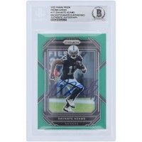 Davante Adams Las Vegas Raiders Autographed 2022 Panini Prizm Green Prizm #171 Beckett Fanatics Witnessed Authenticated Card
