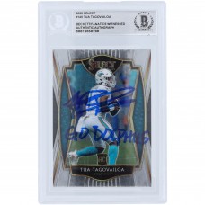 Tua Tagovailoa Miami Dolphins Autographed 2020 Panini Select Premier Level #145 Beckett Fanatics Witnessed Authenticated Rookie Card with GO DOLPHINS Inscription