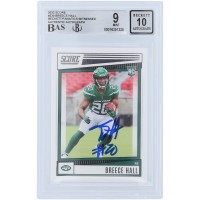 Breece Hall New York Jets Autographed 2022 Panini Score #330 Beckett Fanatics Witnessed Authenticated 9/10 Rookie Card