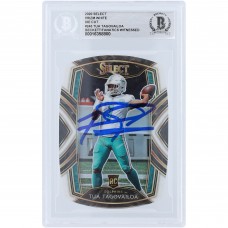 Tua Tagovailoa Miami Dolphins Autographed 2020 Panini Select Club Level White Die Cut Prizm #245 Beckett Fanatics Witnessed Authenticated Rookie Card