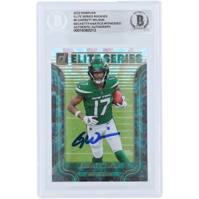 Garrett Wilson New York Jets Autographed 2022 Panini Donruss Elite Series Rookies #ESR-6 Beckett Fanatics Witnessed Authenticated Rookie Card