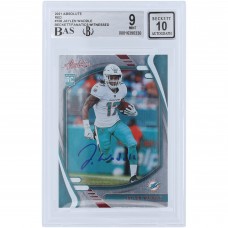 Jaylen Waddle Miami Dolphins Autographed 2021 Panini Absolute Red #106 Beckett Fanatics Witnessed Authenticated 9/10 Rookie Card