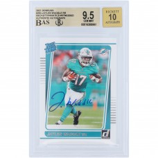Jaylen Waddle Miami Dolphins Autographed 2021 Panini Donruss Rated Rookie #263 Beckett Fanatics Witnessed Authenticated 9.5/10 Rookie Card