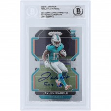Jaylen Waddle Miami Dolphins Autographed 2021 Panini Prizm #338 Beckett Fanatics Witnessed Authenticated Rookie Card with Fins Up Inscription