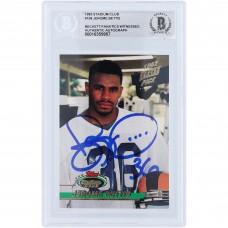 Jerome Bettis Los Angeles Rams Autographed 1993 Topps Stadium Club #108 Beckett Fanatics Witnessed Authenticated Rookie Card Jerome Bettis Los Angeles Rams Autographed 1993 Topps Stadium Club #108 Beckett Fanatics Witnessed Authenticated Rookie Card