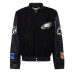 Куртка Philadelphia Eagles Jeff Hamilton Wool & Leather Full-Snap Varsity - Black