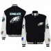 Куртка Philadelphia Eagles Jeff Hamilton Wool & Leather Full-Snap Varsity - Black