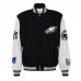 Куртка Philadelphia Eagles Jeff Hamilton Wool & Leather Full-Snap Varsity - Black