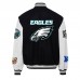 Куртка Philadelphia Eagles Jeff Hamilton Wool & Leather Full-Snap Varsity - Black