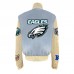 Куртка на кнопках Philadelphia Eagles Jeff Hamilton Wool & Leather - Light Blue