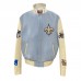 Куртка на кнопках New Orleans Saints Jeff Hamilton Wool & Leather - Light Blue