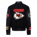Куртка на кнопках Kansas City Chiefs Jeff Hamilton Wool & Leather Varsity - Black