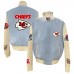 Куртка на кнопках Kansas City Chiefs Jeff Hamilton Wool & Leather Varsity - Light Blue